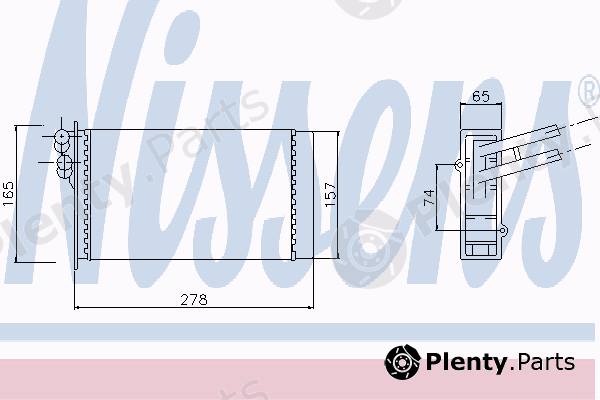  NISSENS part 70224 Heat Exchanger, interior heating