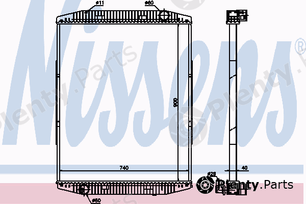  NISSENS part 619710 Radiator, engine cooling