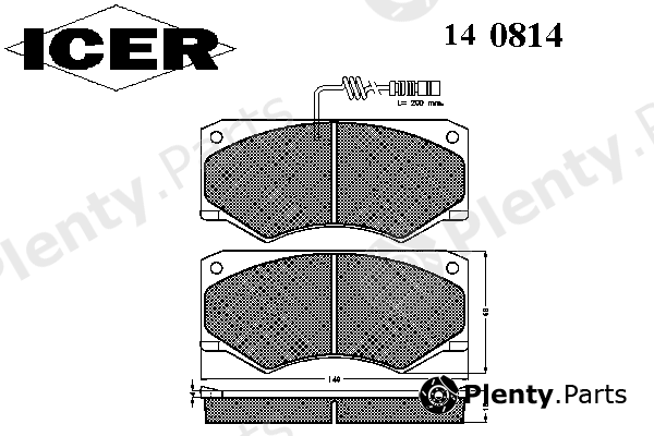  ICER part 140814 Brake Pad Set, disc brake
