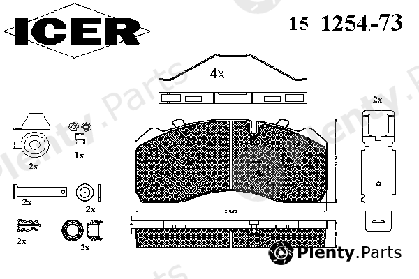  ICER part 151254-073 (151254073) Brake Pad Set, disc brake