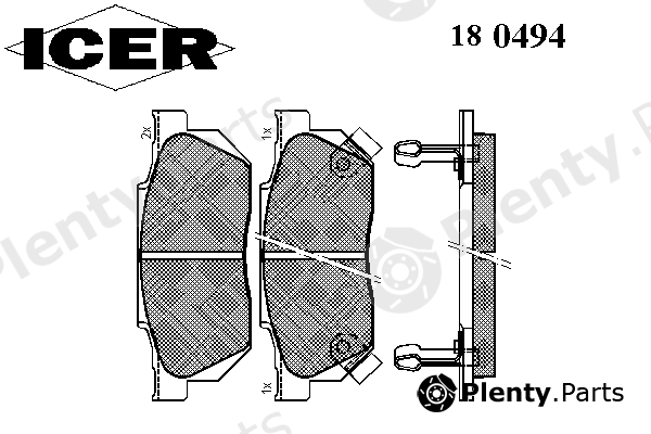  ICER part 180494 Brake Pad Set, disc brake