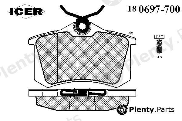 ICER part 180697-700 (180697700) Brake Pad Set, disc brake