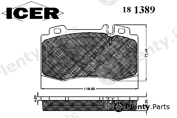  ICER part 181389 Brake Pad Set, disc brake
