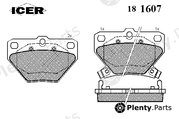  ICER part 181607 Brake Pad Set, disc brake