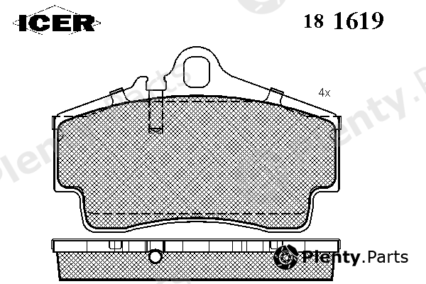  ICER part 181619 Brake Pad Set, disc brake