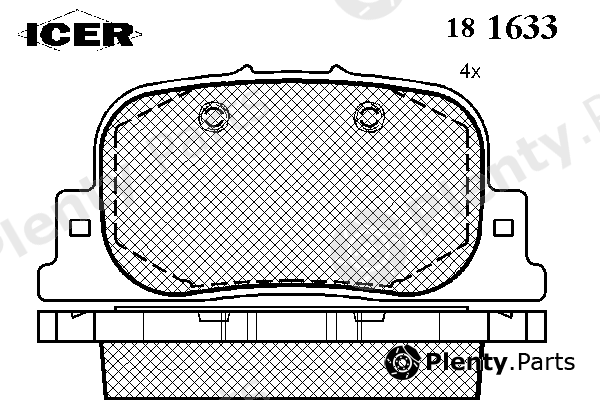  ICER part 181633 Brake Pad Set, disc brake