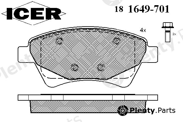  ICER part 181649-701 (181649701) Brake Pad Set, disc brake