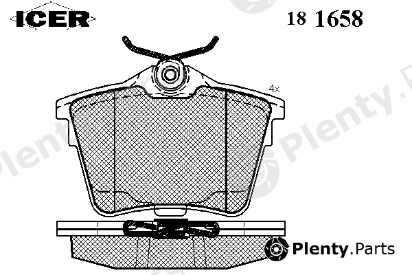  ICER part 181658 Brake Pad Set, disc brake