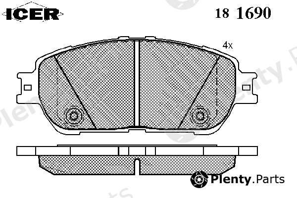  ICER part 181690 Brake Pad Set, disc brake