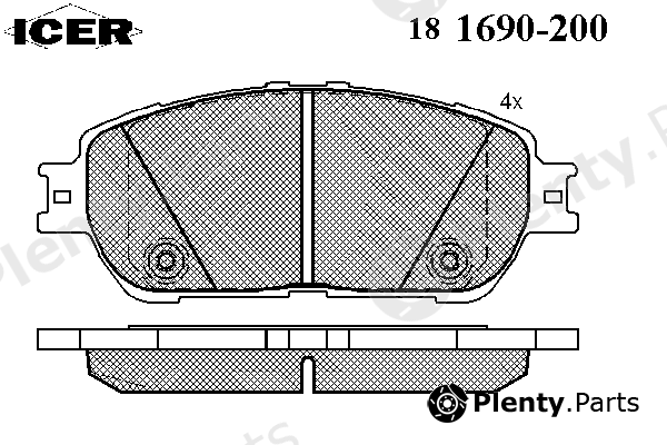  ICER part 181690-200 (181690200) Brake Pad Set, disc brake
