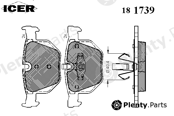  ICER part 181739 Brake Pad Set, disc brake