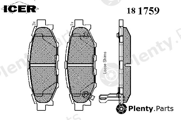  ICER part 181759 Brake Pad Set, disc brake