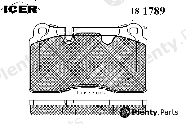  ICER part 181789 Brake Pad Set, disc brake