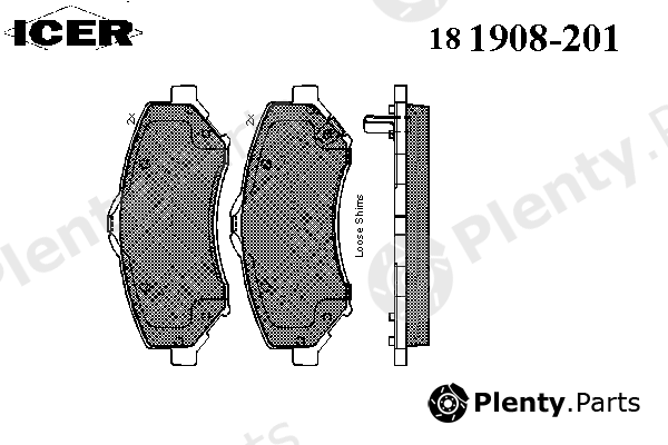  ICER part 181908-201 (181908201) Brake Pad Set, disc brake