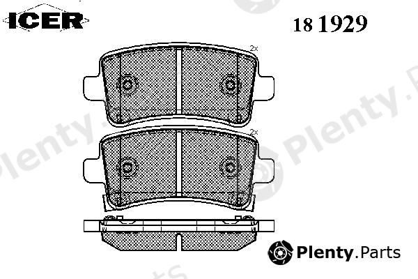  ICER part 181929 Brake Pad Set, disc brake