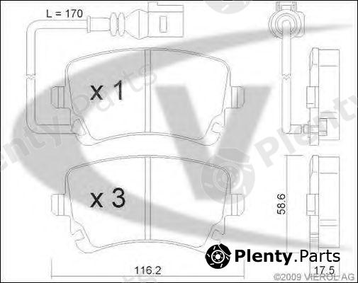  VAICO part V10-8176 (V108176) Brake Pad Set, disc brake
