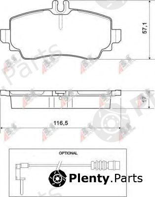  A.B.S. part 37078 Brake Pad Set, disc brake