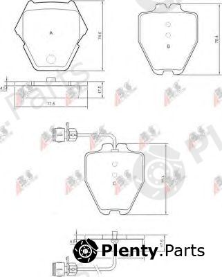  A.B.S. part 37162 Brake Pad Set, disc brake