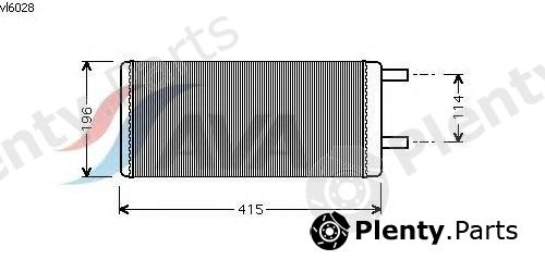 AVA QUALITY COOLING part VL6028 Heat Exchanger, interior heating