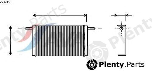  AVA QUALITY COOLING part VW6068 Heat Exchanger, interior heating