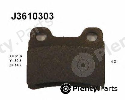  NIPPARTS part J3610303 Brake Pad Set, disc brake