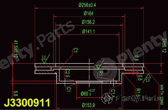 NIPPARTS part J3300911 Brake Disc