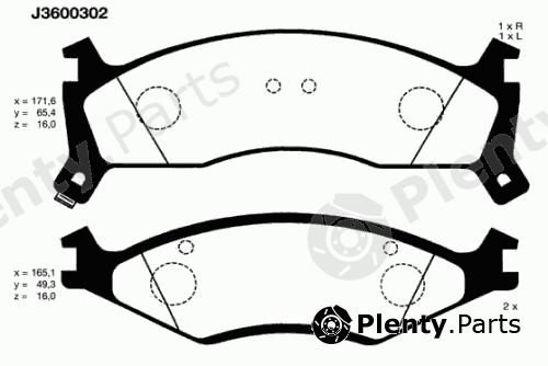  NIPPARTS part J3600302 Brake Pad Set, disc brake
