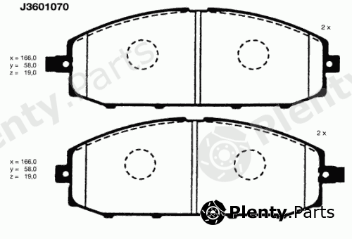  NIPPARTS part J3601070 Brake Pad Set, disc brake
