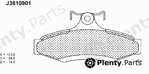  NIPPARTS part J3610901 Brake Pad Set, disc brake