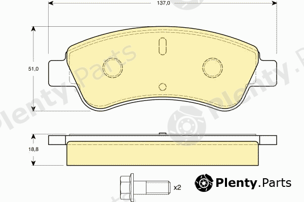  GIRLING part 6114634 Brake Pad Set, disc brake