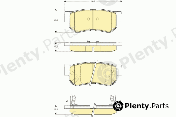  GIRLING part 6132849 Brake Pad Set, disc brake