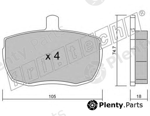  fri.tech. part 018.0 (0180) Brake Pad Set, disc brake