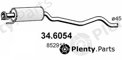  ASSO part 34.6054 (346054) Middle Silencer