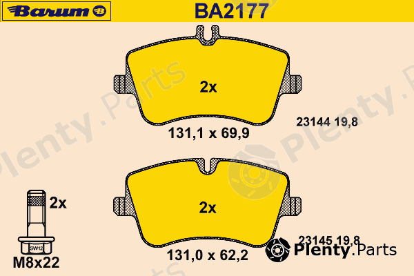  BARUM part BA2177 Brake Pad Set, disc brake