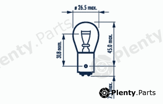  NARVA part 17882 Bulb, stop light; Bulb, rear fog light; Bulb, tail light