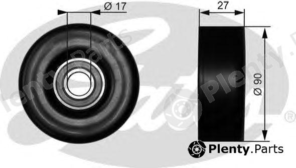  GATES part T38010 Deflection/Guide Pulley, v-ribbed belt