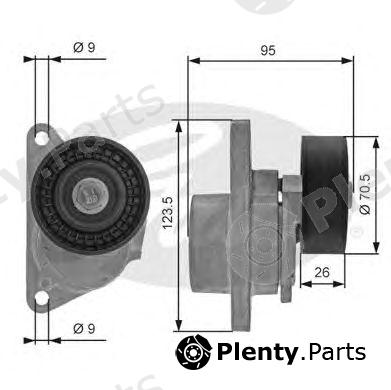  GATES part T38190 Tensioner Pulley, v-ribbed belt