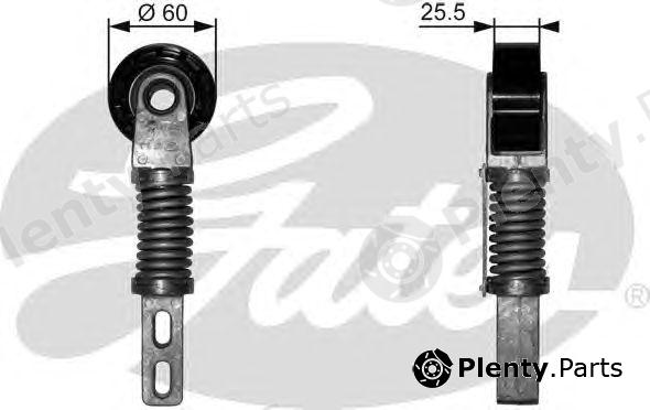  GATES part T38355 Tensioner Pulley, v-ribbed belt