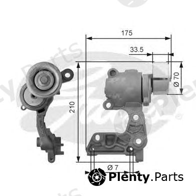  GATES part T38411 Tensioner Pulley, v-ribbed belt