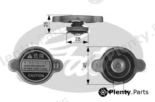  GATES part RC212 Cap, radiator