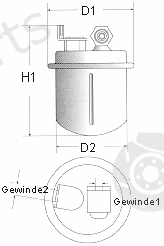  CHAMPION part L232/606 (L232606) Fuel filter