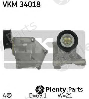  SKF part VKM34018 Tensioner Pulley, v-ribbed belt