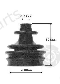  SPIDAN part 26216 Bellow Set, drive shaft