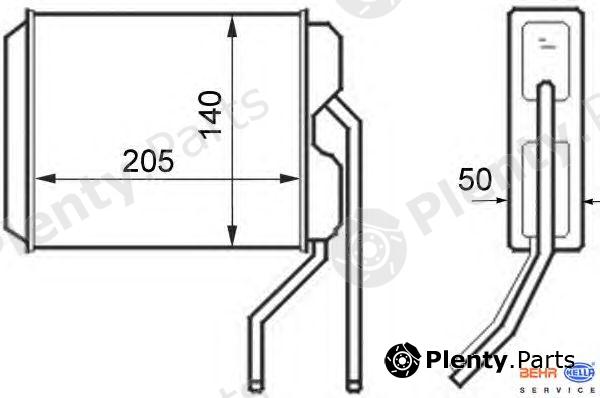  HELLA part 8FH351024-411 (8FH351024411) Heat Exchanger, interior heating