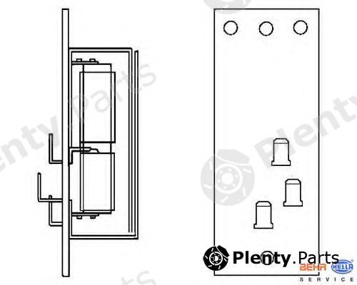  HELLA part 9ML351332-151 (9ML351332151) Resistor, interior blower