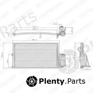  DELPHI part TSP0225050 Condenser, air conditioning