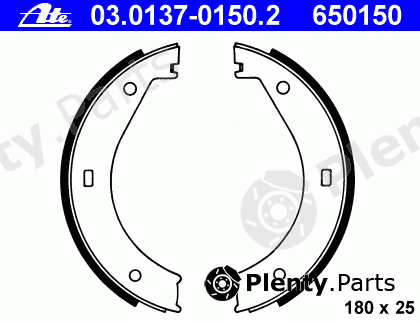  ATE part 03.0137-0150.2 (03013701502) Brake Shoe Set, parking brake