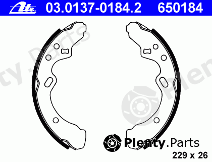  ATE part 03.0137-0184.2 (03013701842) Brake Shoe Set