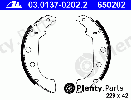  ATE part 03.0137-0202.2 (03013702022) Brake Shoe Set