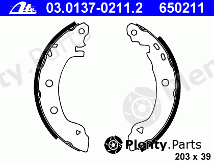  ATE part 03.0137-0211.2 (03013702112) Brake Shoe Set